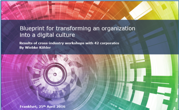 Screenshot der Studie: Blueprint for transforming an organization into a digital culture