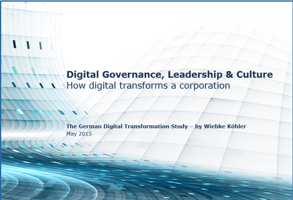 Screenshot der Studie: Digital Goverance, Leadership & Culture